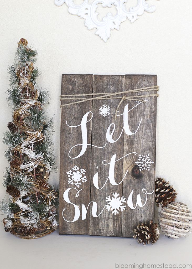 DIY Winter Woodland Sign - Blooming Homestead