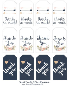 Thank You Gift Tags - Blooming Homestead