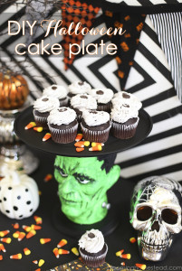 DIY Halloween Cake Plate - Blooming Homestead