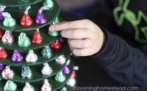 Service "KISS"MAS tree using Hershey kisses. A new fun tradition teaching kids about service during the holidays. Click to learn more!