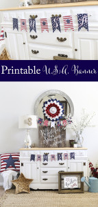 Printable USA Banner and tons of fun free printables and projects!